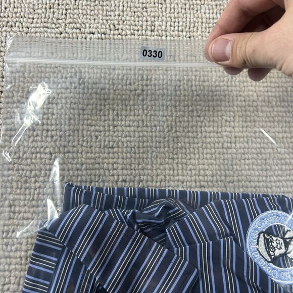 Footjoy Golf Polo Shirt Men’s Large Blue Striped Donald Ross Course Embroidered - Picture 11 of 11